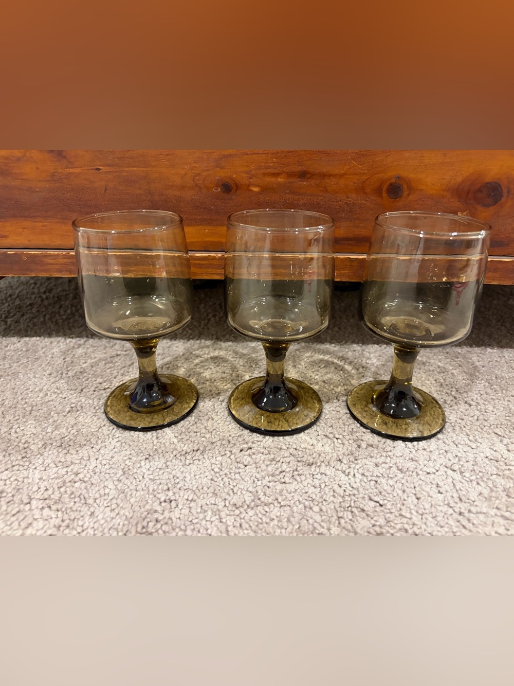 Libbey Tawny Accent Wine Glasses Set Of 3